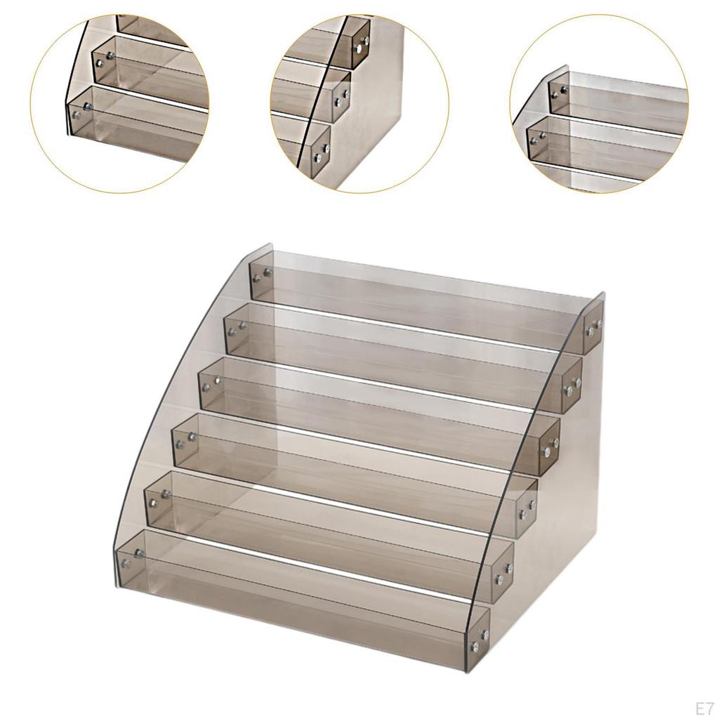 Acrylic Cosmetic Storage Box Lips Gloss Stand, Nail Polish Organizer Makeup Holder for Brushes