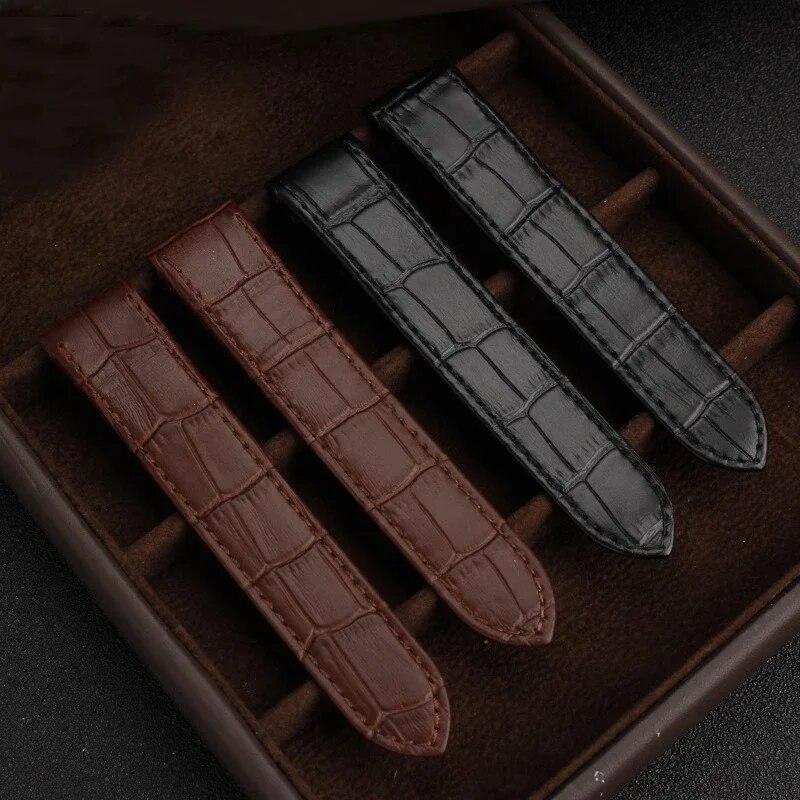 Ремешок для часов Cartier Santos 100, 20 мм, 23 мм, для мужчин и женщин, высококачественные кожаные ремни, складная пряжка, ремешок для часов из натуральной кожи