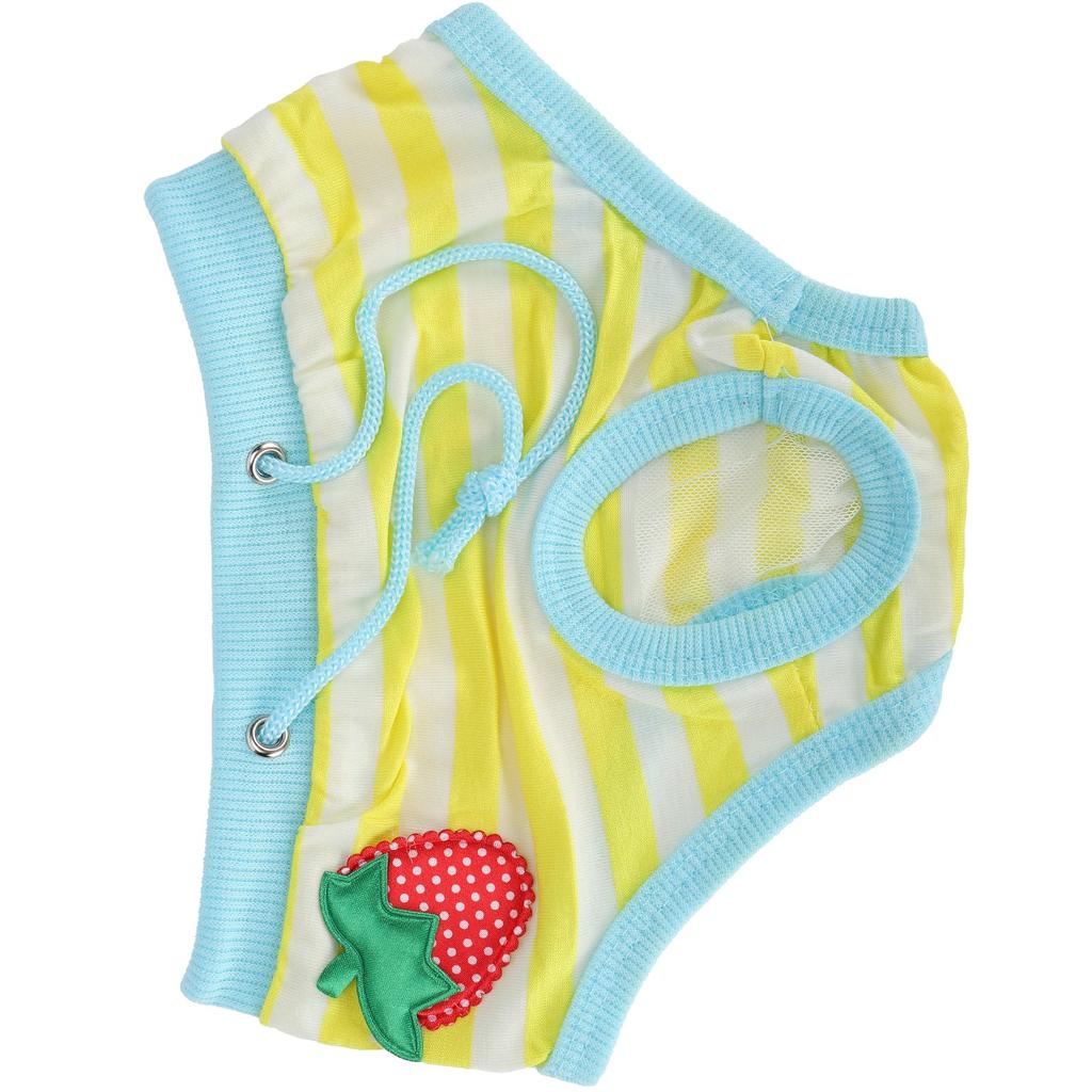 Pet Pigs Физиологические штаны Клубничный узор Свиньи Санитарное нижнее белье Многоразовые подгузники Желтый S