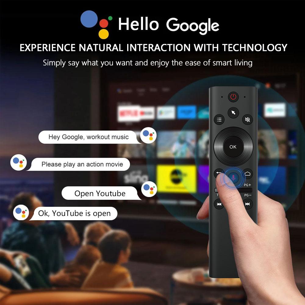 Беспроводной голосовой пульт дистанционного управления 2.4G Bluetooth 5.0 с ИК-обучением, аэромышь с 6-осевым гироскопом для компьютера, Android TV-бокса