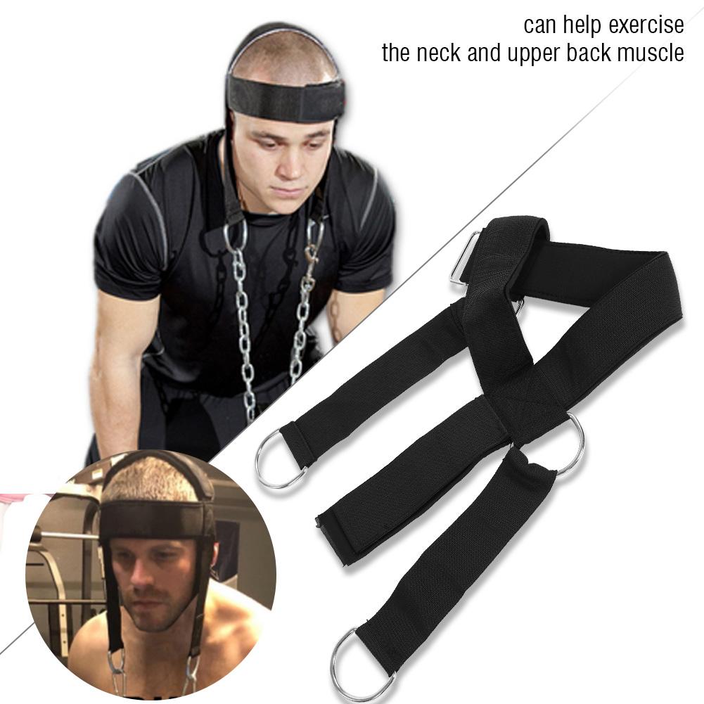 Nylon Head Weight Lifting Harness Neck Strap Strength Fitness Exercise Belt Gym Belt