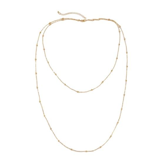 Женская цепочка для свитера, двухслойные бусины из сплава, регулируемая одежда, ювелирные изделия для свиданий, выпускного вечера, вечеринки, одежды