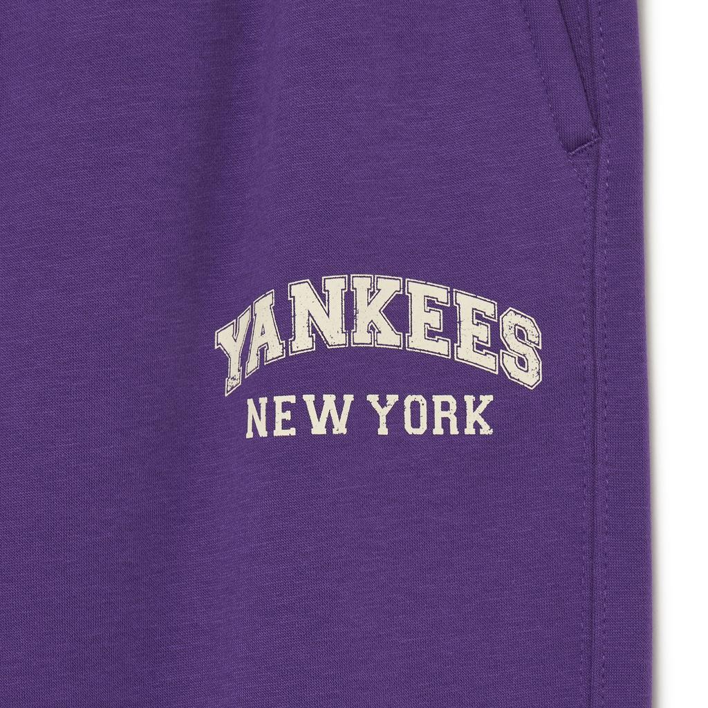 MLB Нью-Йорк Янкис Логотип Флис Эластичный Пояс Манжеты Спортивные Штаны Унисекс Штаны Фиолетовый 3APTV0236-50VOS