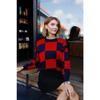 Women's Square Patterned Knitwear Sweater