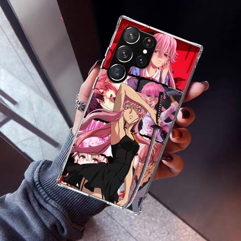 Чехол для телефона Mirai Nikki Gasai Yuno Аниме для Samsung Galaxy S26 S25 Edge S24 S23 Ultra S22 Plus S21 FE S20 + Мягкий чехол Печать Веселый