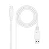 Câble USB - NANO CABLE - 10.01.4002-W - USB 3.1 Gen2 10 Gbps - 2 M - USB-C Vers USB-A