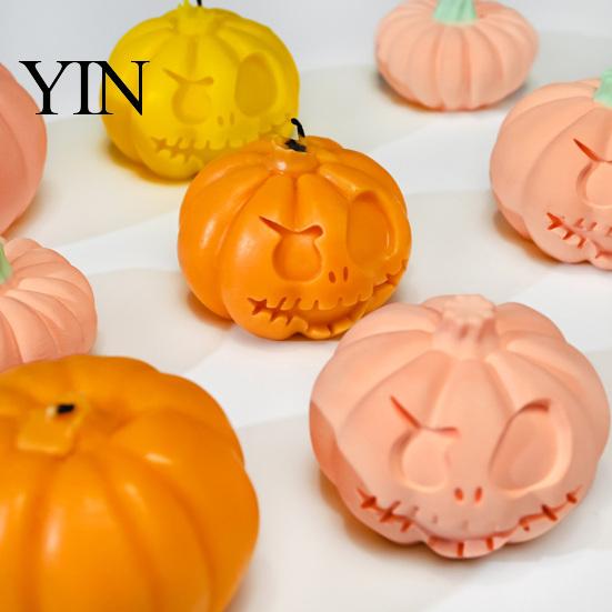 Форма для тыквенного украшения DIY, силиконовая для свечей на Хэллоуин, форма для изготовления ароматических свечей ручной работы, для гипсовых поделок, литья, цементной глины, эпоксидной смолы, Хэллоуин
