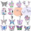 Fashion Copper Charms Beads Colorful Butterfly Sparkling Zircon Fit Qikaola Original Bracelets Diy Anniversary Jewelry
