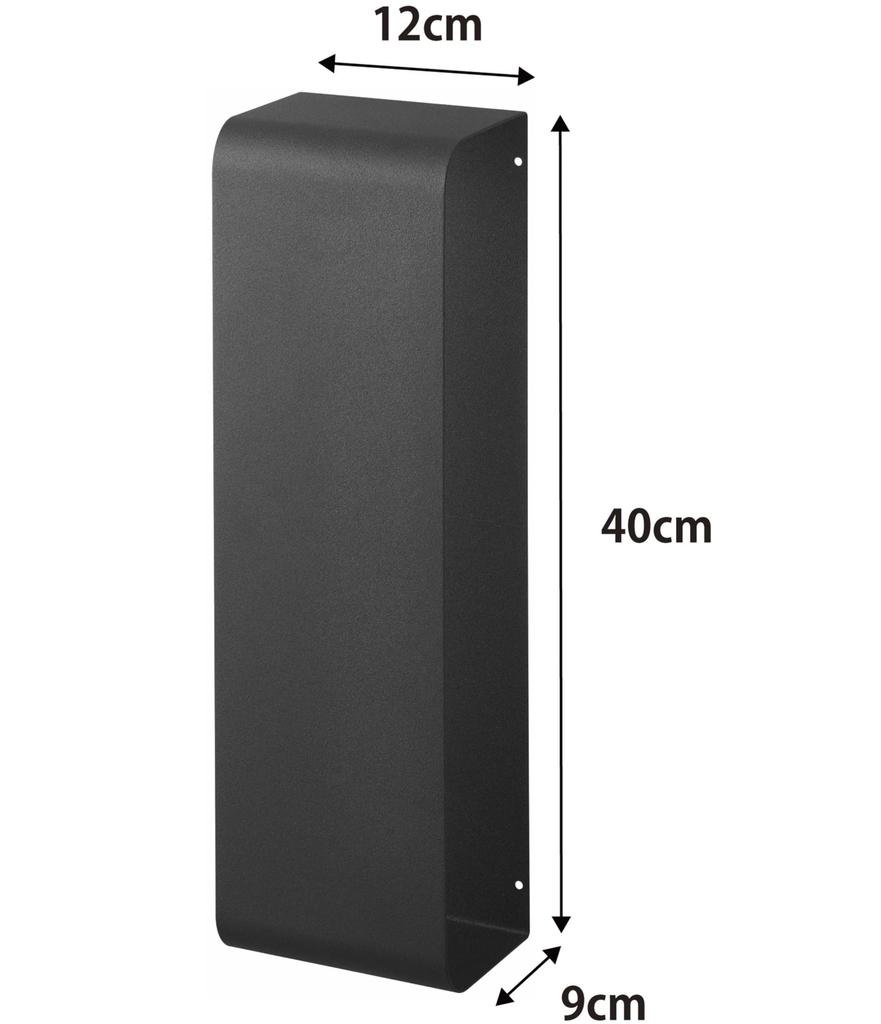 Магнитный держатель для банных полотенец Yamazaki Jitsugyo, черный, Ш12 x Г9 x В40 см, держатель для полотенец в виде башни, прибл. 3620.