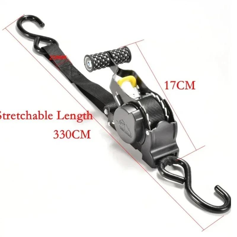 Auto Straps For Cargo Tape Retractable Belts For Motorcycles Ratchet Strap For Load Luggage Strap Ratchet Tensioner Belt For Car