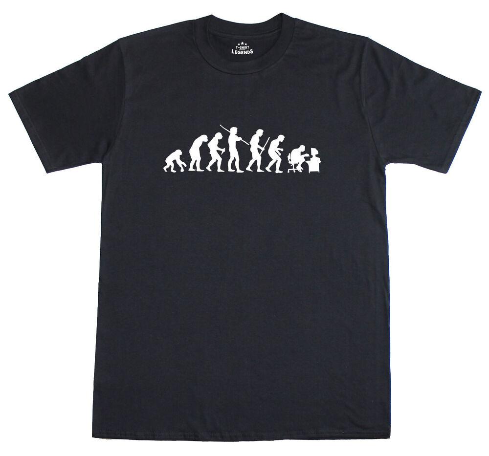 Evolution Of Man To Computer Gamer Geeky Funny Loose Fit Cotton Unisex T-shirt