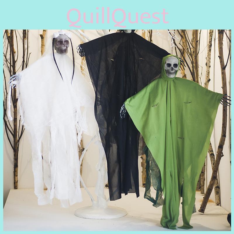 Жуткий Хэллоуинский Подвесной Призрак Череп С Реалистичным Жутким Лицом И Марлей