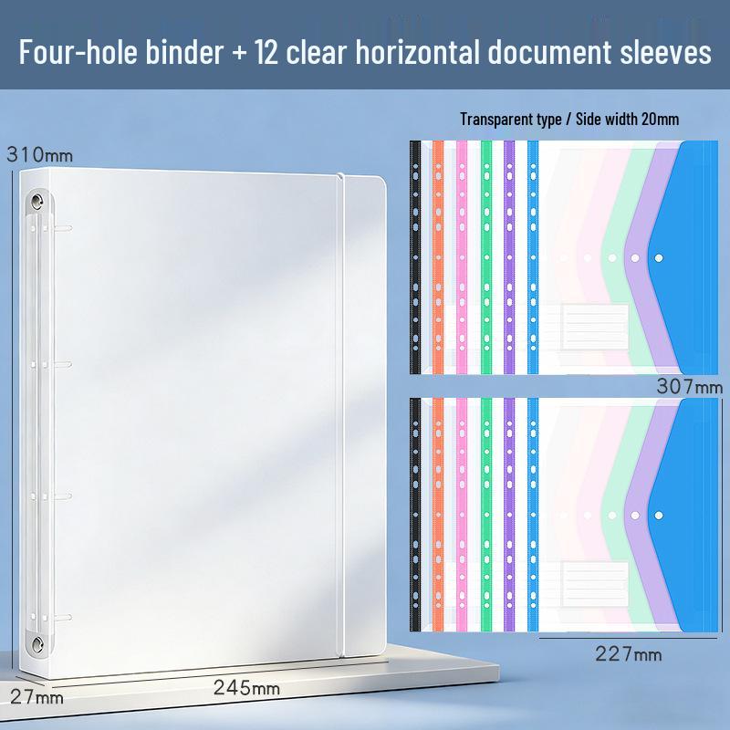 A4 Document Storage Folder - Test Paper & Data Clip Album
