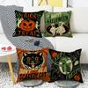 New Halloween Pumpkin Pillow Cover Skeleton Cat Decoration Sofa Bedroom Pillow Cover Bedside Backrest
