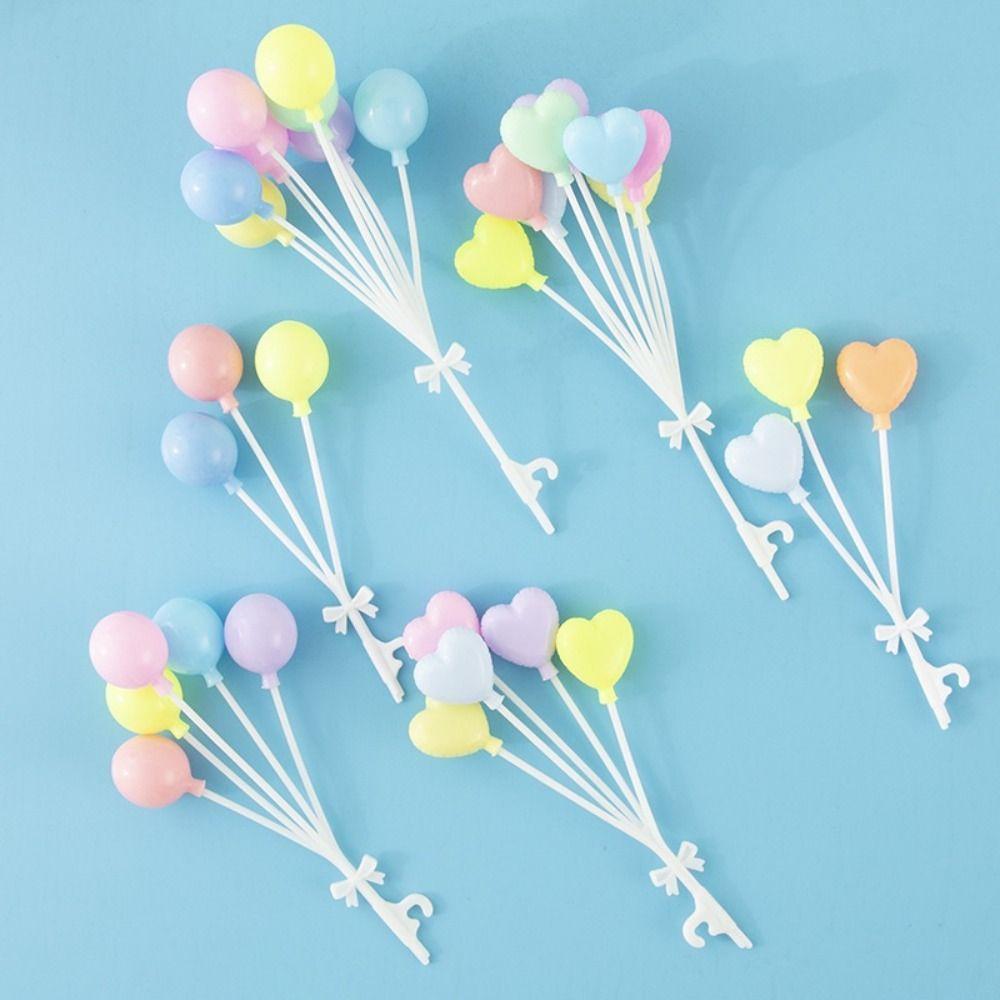 Топперы для кексов в виде воздушных шаров, пластиковые помпоны, карточки для торта, набор смешных карточек для вставки в торт, Рождество