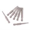 7 Pcs Magnetic Screw Driver 5 Point Screwdriver Bits 50mm 1/4" Hex Shank T10 T15 T20 T25 T27 T30 T40