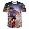 Футболка Dragon Ball для взрослых топ Футболка персонаж аниме Сон Гоку Супер Сайян Футболка для мальчика детская одежда летняя футболка