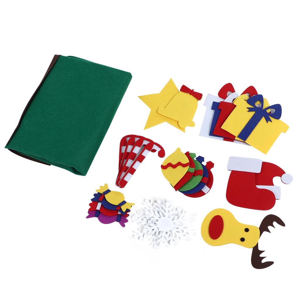 Набор фетровой елки сделай сам Рождественские украшения Настенные подвесные украшения Детские подарки Вечеринка