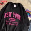 Повседневные хлопковые женские футболки New York Queens с буквенной печатью, дышащие, свободные, мягкие, с коротким рукавом, модная женская одежда