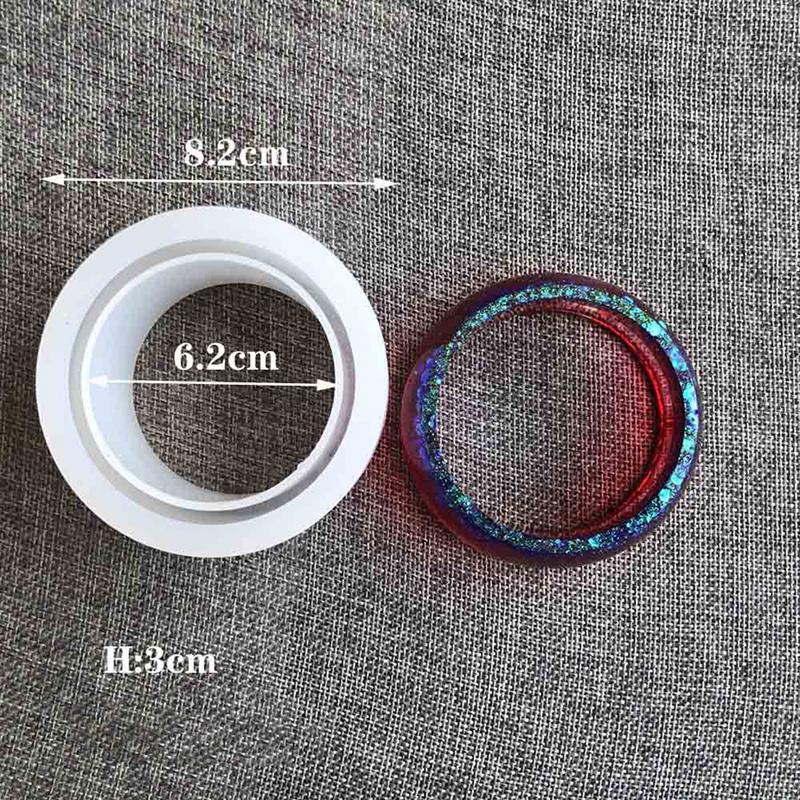 Круглая открытая манжета, силиконовая форма, литейная форма, браслет из смолы, браслет, ювелирные изделия своими руками