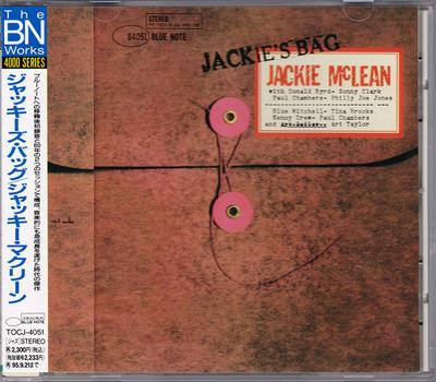 CD ДЖЕКИ МАКЛИН Jackies Bag TOCJ4051 BLUE NOTE 2000 Япония Джаз Б/У