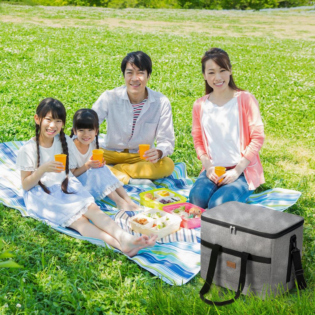 Lifewit Soft Cooler Large Thermal Cold Large Can Be Handbag и отлично подходит для серой коробки, 35 л, 3-слойная изоляция, изоляция, сумка, емкость, складная,