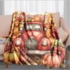 1PC Custom Name Autumn Harvest Festival outdooor Flannel blankets Throw Blanket All-Season Throw Gift Bedspread for Couch, Bed, Camping Holiday Birthd