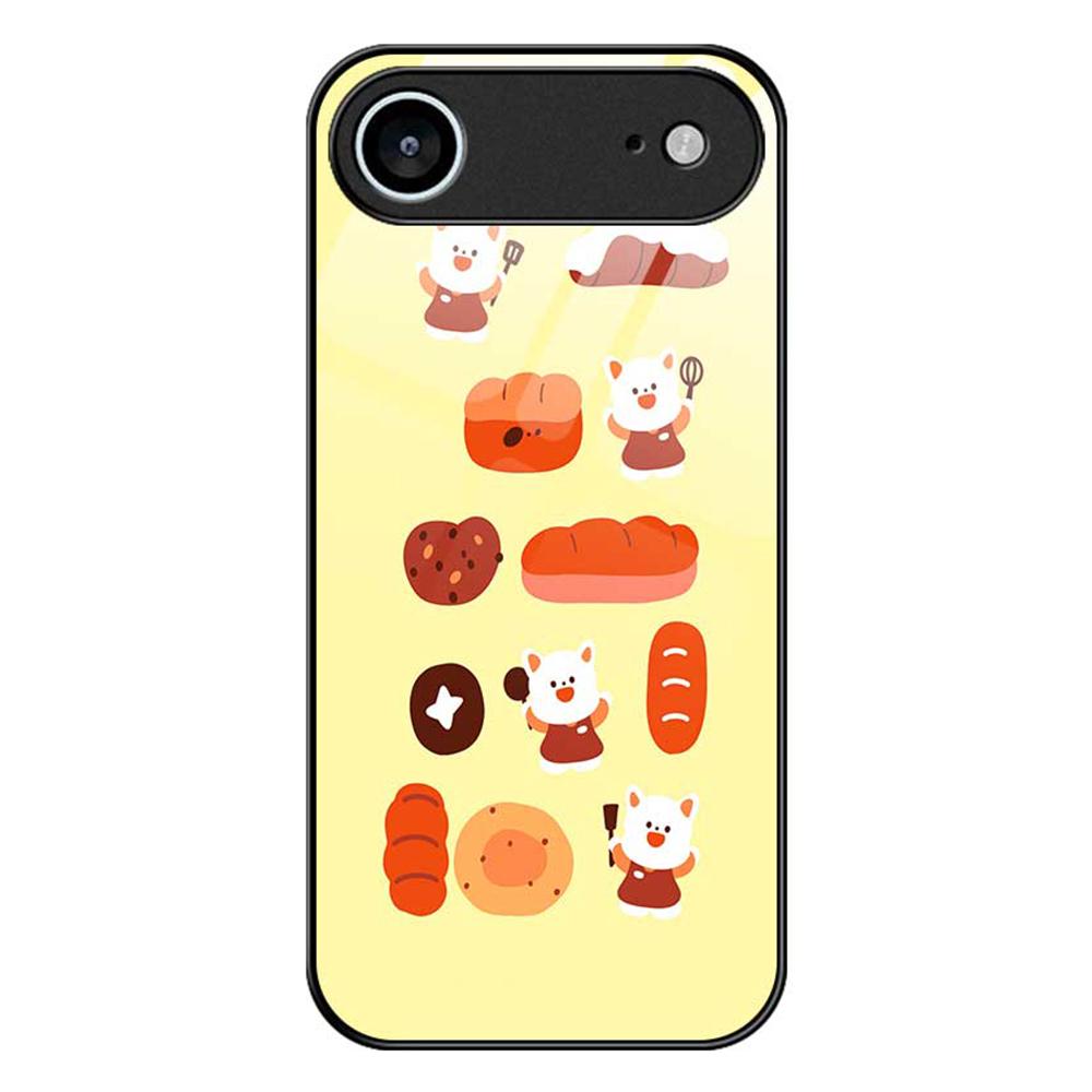 Для iPhone 17 Air Чехол ПК ТПУ Закаленное стекло Печать с рисунком Ударопрочная Задняя крышка для телефона