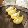 Cute Banana Fidget Keychain Mechanical Switch Push Button Clicker Stress Anxiety Relief Decompression Sensory Squeeze Fun Gift