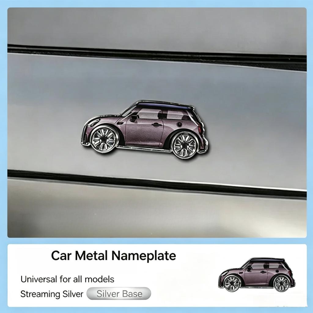 For MINI Cooper Metal Car Badge 3D Shaped Emblem Decal Universal for All MINI Models Waterproof Exterior Decoration