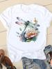 Dragonfly Sweet 90s Trend Cute Fashion Print Female Shirt Short Sleeve Tee Casual Women Clothes Lady Graphic T-shirt