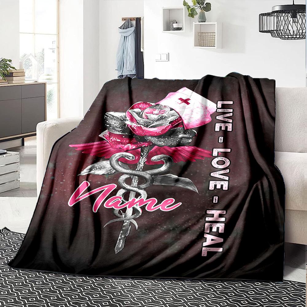 Live Love Heal Home Custom Blankets Comfortable Soft Lightweight Allseason Multipurpose Blanket For Picnics Sofas Offices Beds Living Rooms Perfect