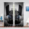 Черная вуаль со спортивным автомобилем и изображением скорости для гостиной, декора спальни, шифоновые шторы для экстремальных видов спорта, тюль для окна, вуаль, занавеска