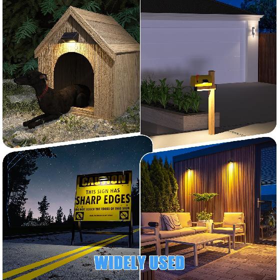 RGBCW Solar Fence Lights Outdoor: Color Changing Deck Stairs Lights IP65 Waterproof - 6 Pack Step Light for Patio Yard Garden Pathway