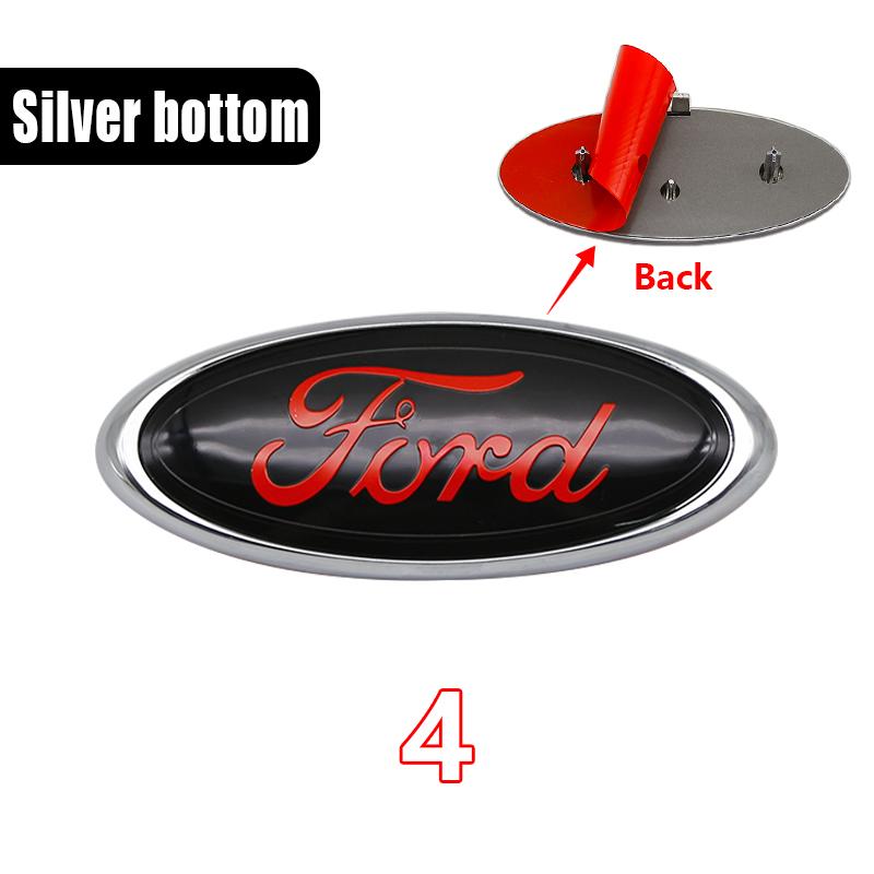 14.7x5.8cm 3D ABS Front Grille Trunk Badge Emblem Replacement For Ford Focus Ranger Mustang Mondeo Kuga Fiesta Tuning Accessory