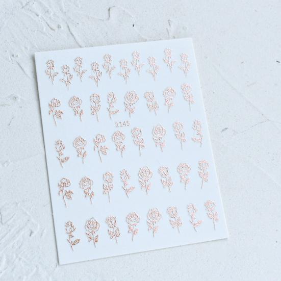 Nail Sticker Exquisite Pattern Strong Stickiness Removable Allergy Free Self Adhesive Decorative No Odor