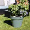 Pot de fleur Rond - EDA - Toscane - 23 L - Intérieur/Extérieur - Ø 40 x H.32 cm - Vert Laurier