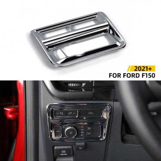 Interior Headlight Switch Button Panel Trim Cover Bezel For Ford F150 21+ Chrome