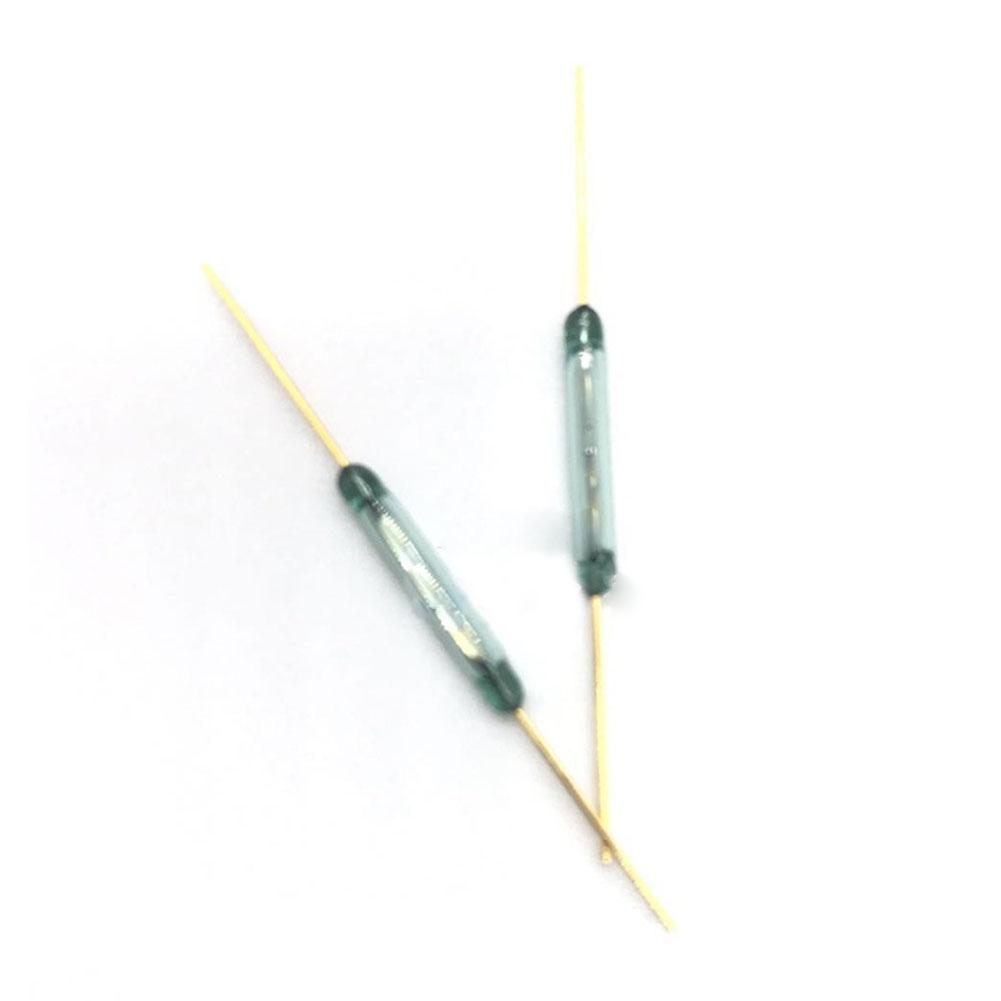 -60℃~+155℃ Reed Switch 100VDC/VAC 14*2mm Gold Foot-green Tube