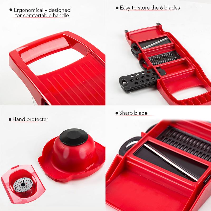 MYVIT Vegetable Cutter with Steel Blade Slicer Potato Peeler Carrot Cheese Grater Vegetable Slicer Kitchen Accessories