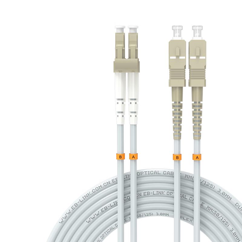 EB-LINK Telecom Grade Armored LC-SC Multi-mode Duplex Fiber Optic Patch Cord