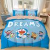 Japanese Anime Dora-emon Quilt Duvet Pillowcase 3D Printed D-Doraemon Bedding Set Duvet Cover for Children and Girls Boys Teen
