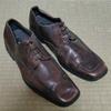 Alfani 11M 28.5-29.0 Brown Leather U-tip Square Toe Dress shoes(USED)