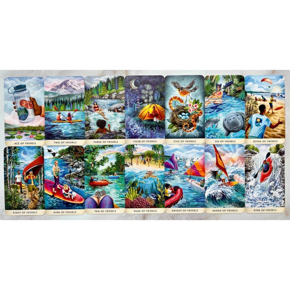 Таро для прогулок на свежем воздухе, 12x7 см, бумажное руководство, карточные игры, колода из 78 карт, посвященная любимым местам и развлечениям