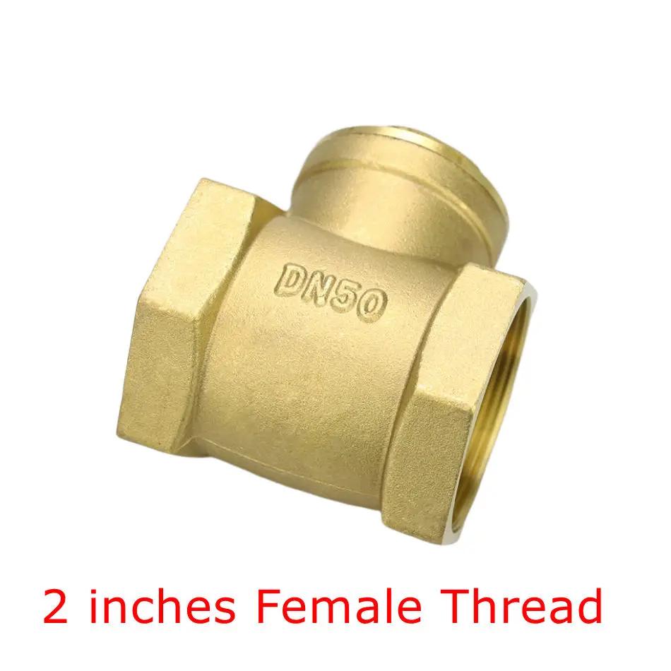 1/2 - 2 inches Female thread Brass Horizontal Check Valve 2-ways Threaded Swing Water Pipe Fitting
