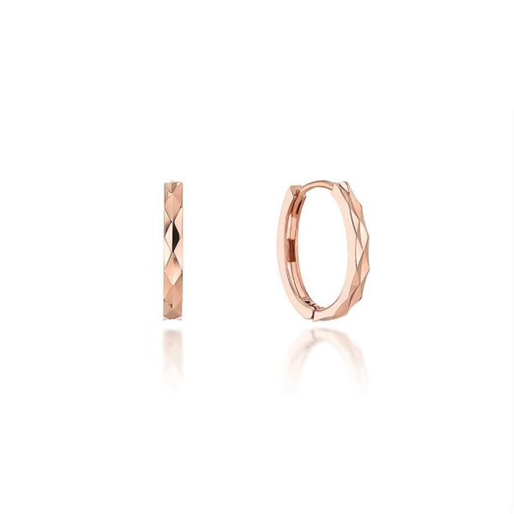 LLOYD L. Basic Essential Cutting 14k Gold Earrings LOFL3007G