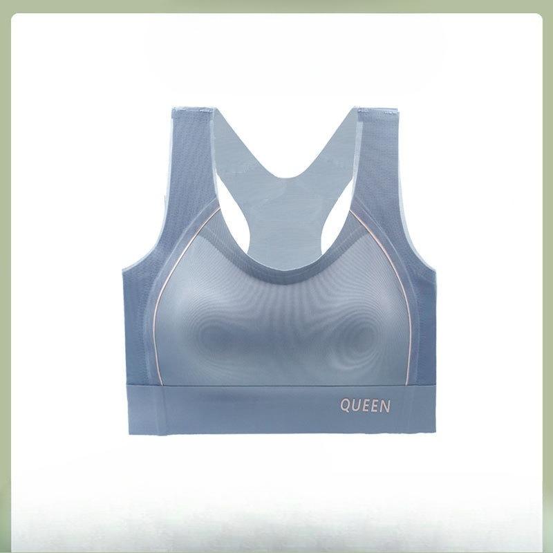 Женское тонкое бесшовное спортивное нижнее белье большого размера с красивой спинкой, защитой от ударов, без косточек, дышащее, с эффектом подтяжки.