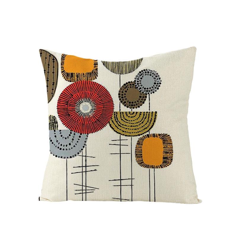Home Simple Polyester Cushion Cover Cushion Cover Flower Sofa Cushion Cover Cushion
