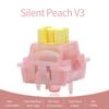 Outemu Silent Peach V3 Switch Lubed Silent Lemon V3 Switches Mechanical Keyboard Linear Tactile 5Pin Hot swap Pre Lubed POM