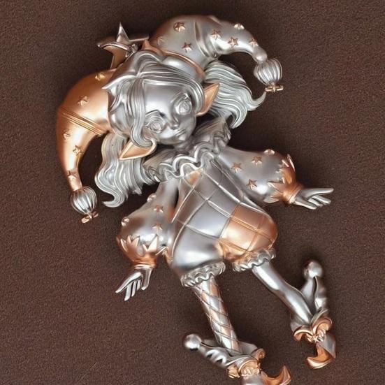 Ожерелье «Девочка-клоун» Милое ожерелье с подвеской в виде девочки Женское ожерелье-шарм в виде клоуна Ключичное ожерелье Ювелирный подарок для друзей и семьи